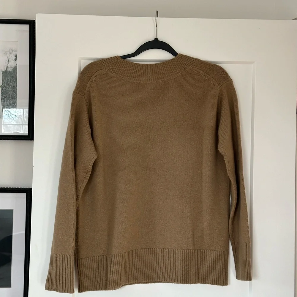Tan V-Neck Sweater - Picture 7 of 12